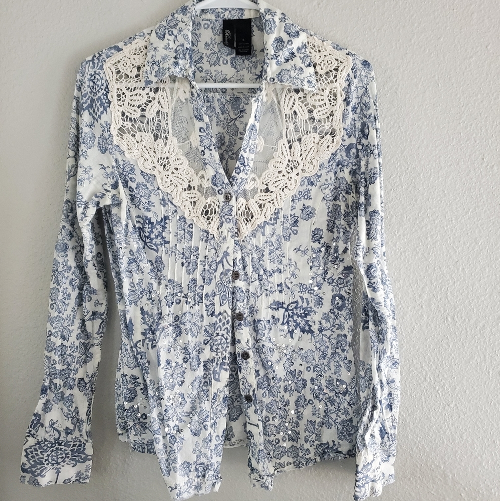 Floral button up shirt